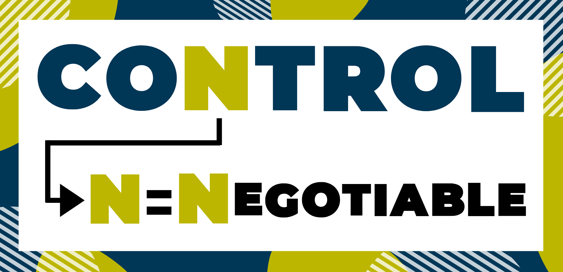 Letter n in control. N = negotiable.
